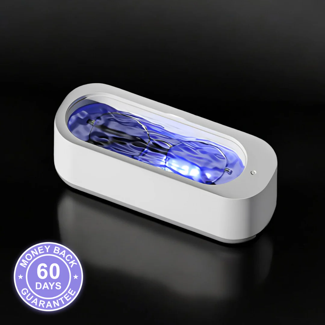Ultrasonic Jewelry Cleaner - Portable & Easy-to-Use Plastic Vibration Wash for Everyday Objects